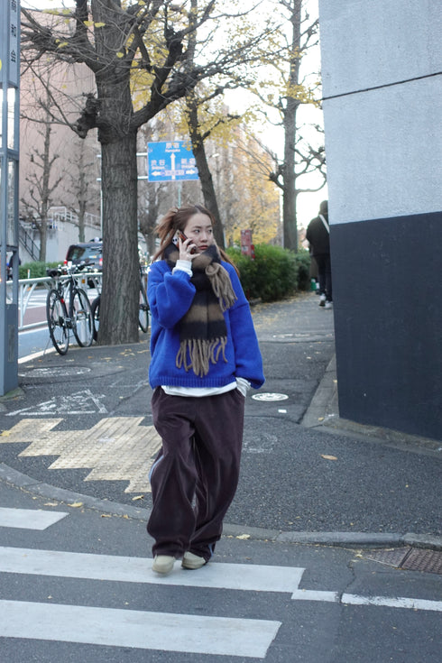 ベロアラインルーズパンツ